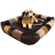 Šuns guolis, gultas, čiužinys, paklotas, iš veliūro, minkštas. Dydis: L 83 cm / W 62 cm / H13 cm. Vidutinis.  